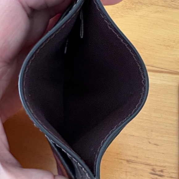 Coach Slim ID Card Case in Signature Canvas with Rose Print Brown Iris Multi NWT - Picture 7 of 12